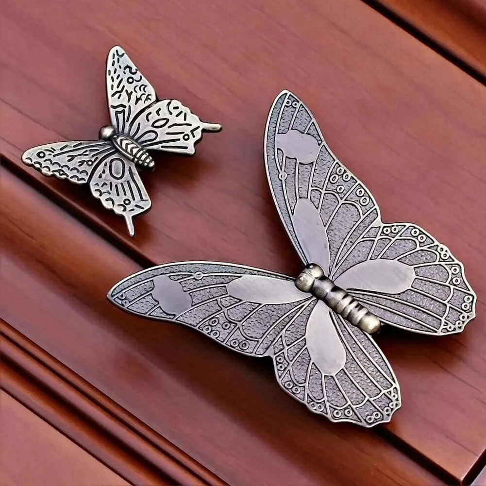 

Decorative Handles Antique Butterfly Cupboard Door Knobs and Handles Kitchen Cabinet Knob Drawer Pulls Furniture
