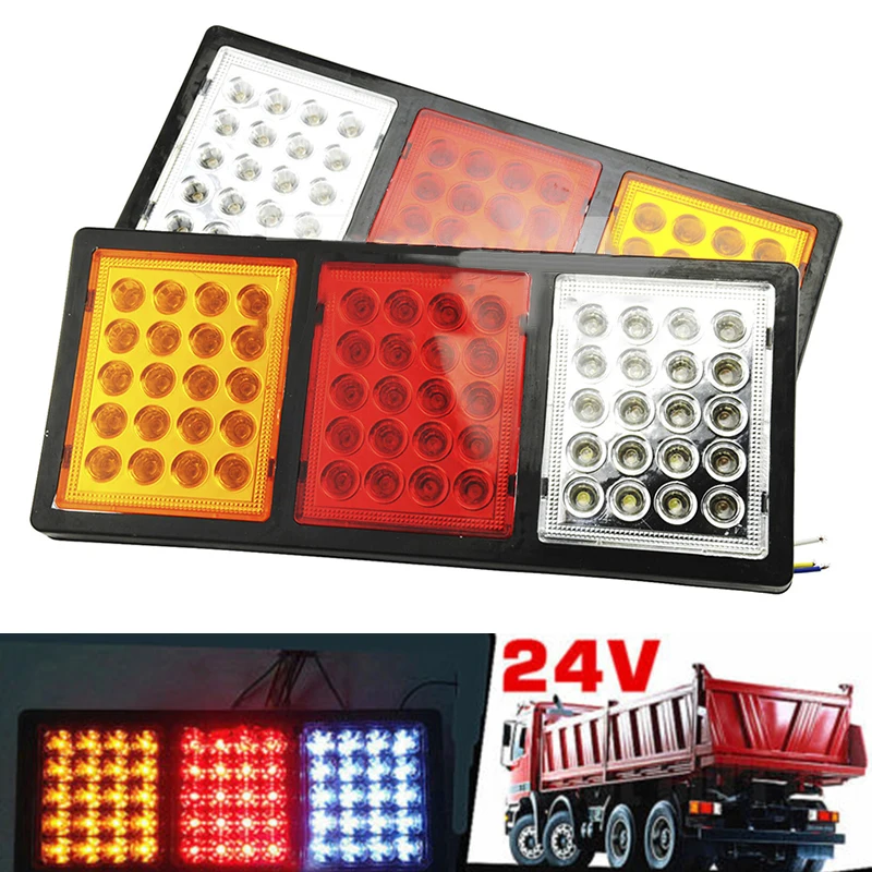 

1 Pair Car 60 LED Stop Taillight Indicator Lamp For Trailer Truck Boat Caravan