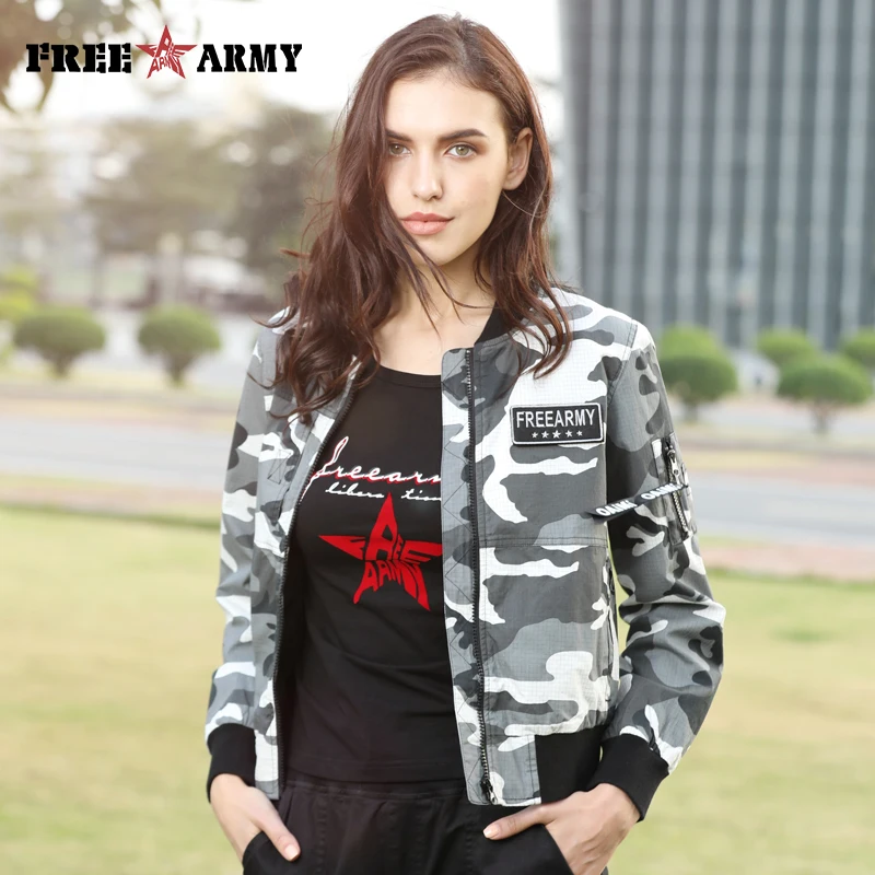 Женская камуфляжная куртка FreeArmy тонкая дышащая бомбер Размер 3XL|Куртки| |