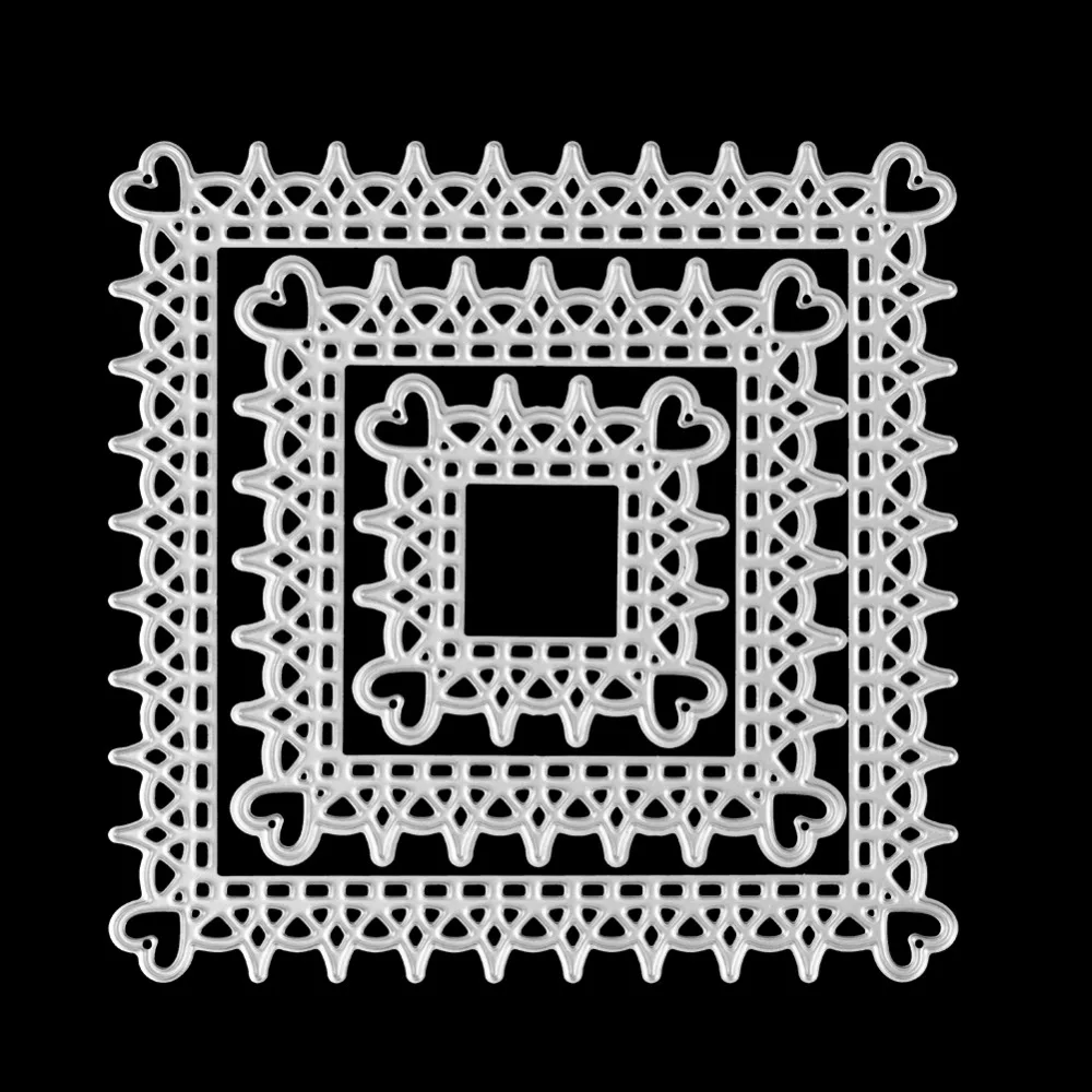 

Metal Square Cutting dies border Frame Dies Stencil For DIY Scrapbooking Paper Card making Decorative Craft mallen en stansen