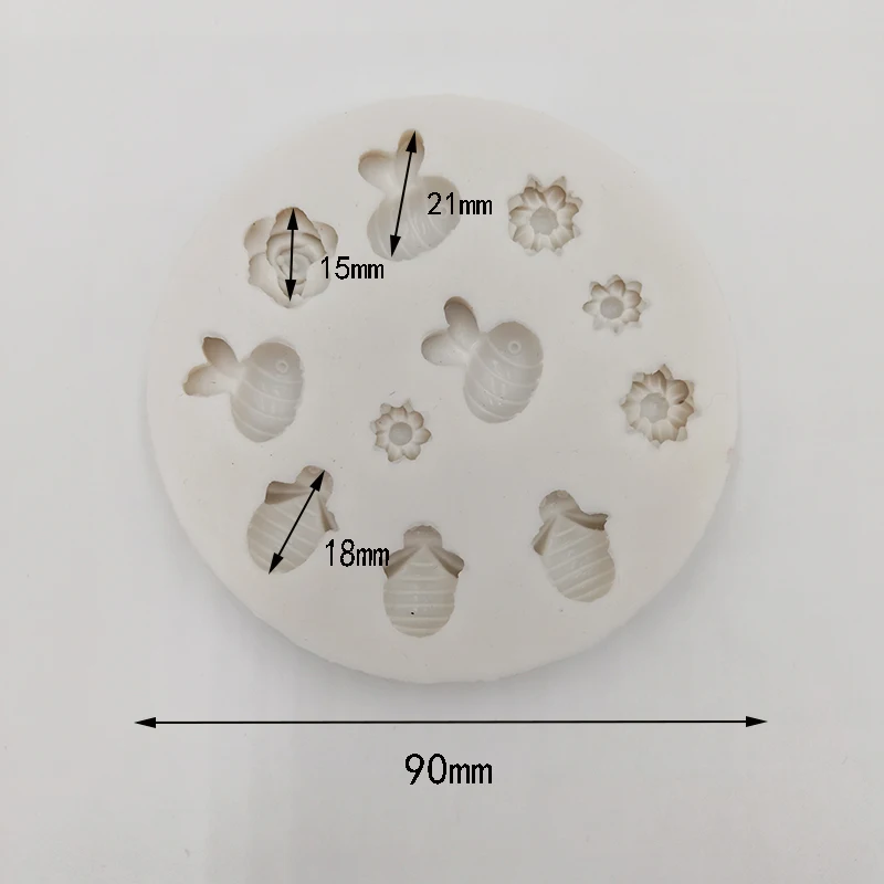 Minsunbak маленькая Пчелка силиконовая формочка в виде цветов форма украшение торта мастикой инструмент DIY шоколад выпечки инструменты