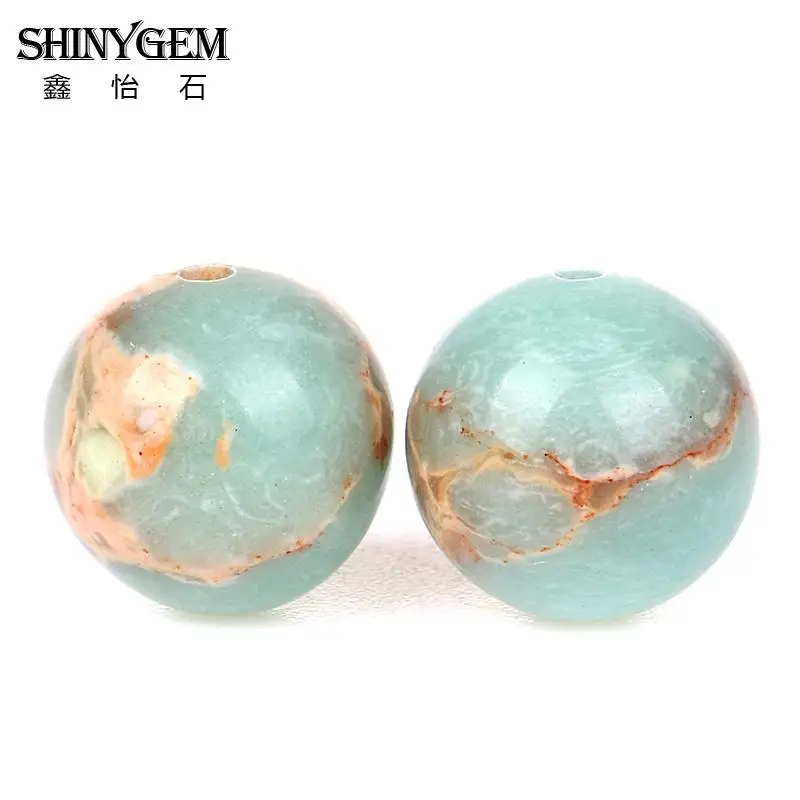 ShinyGem 4/6/8/10/12 мм круглые змеиные бусины уникальный синий зеленый морской осадок