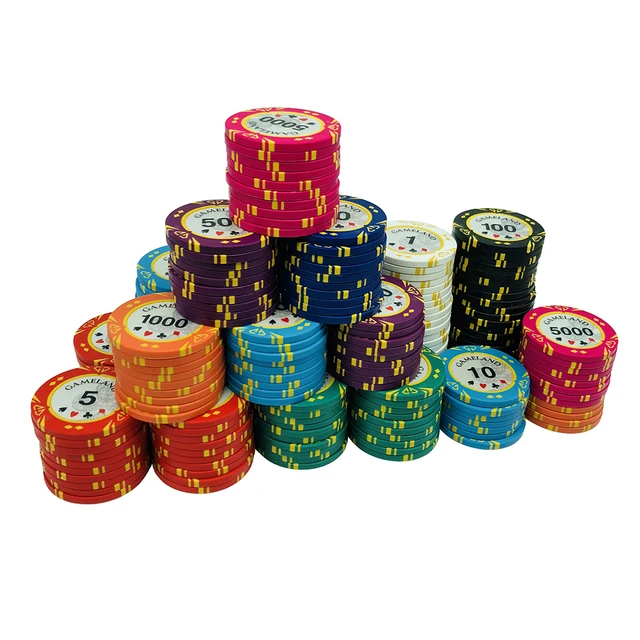 Buy Diamond Poker Chips Set of 10pcs Clay Material