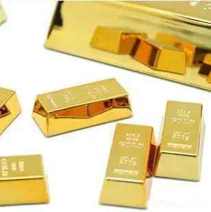 

Plastic imitation gold bullion BRIC iron refrigerator magnets (set of six)
