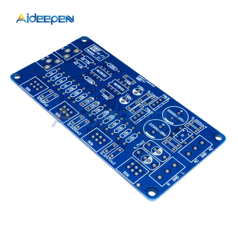 AC 15 в NE5532 модуль управления звуковым потоком аудио печатная плата усилителя мощности доска DIY комплект Электронная Печатная плата потенциометра 50 к