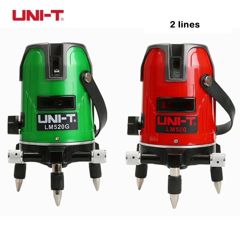 

UNI-T Laser Level LM520 Red Beam Line LM520G Green Line Laser Levels 2 Cross Line 360 self- leveling Instrument Level Tools