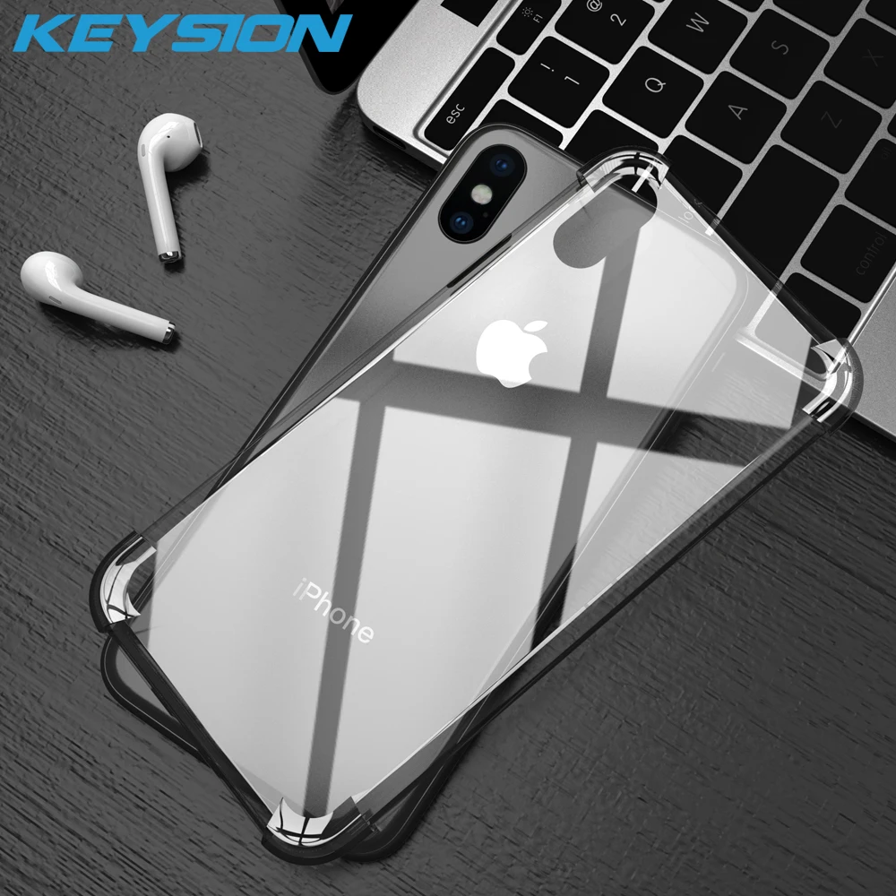 

KEYSION Phone Case for iPhone XS Max XR Transparent soft TPU silicone Anti-knock back Cover for iPhone XR for iPhone XS XSMAX