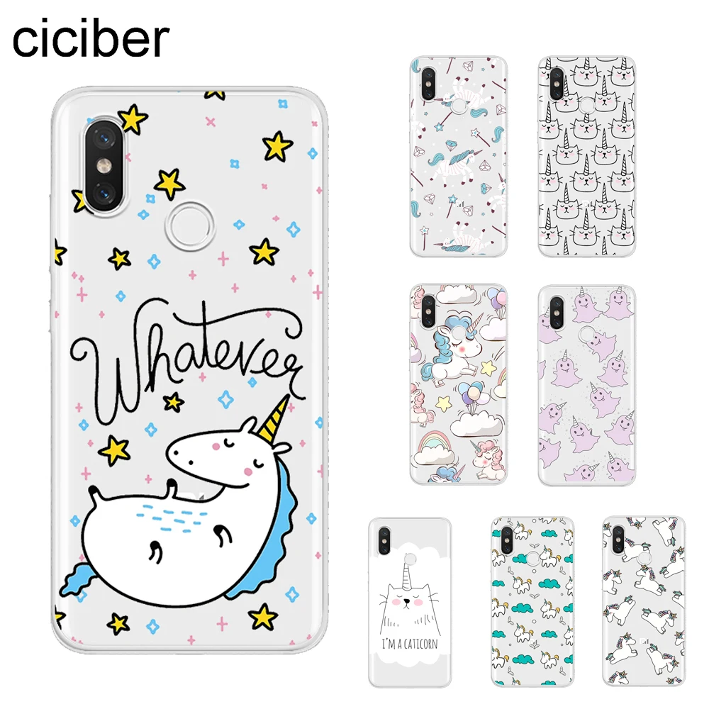 

ciciber Unicorn Cover For Xiaomi MIX MAX 3 2 1 S Pro MI A2 A1 9 8 6 5 X 5C 5S Plus Lite SE Pocophone F1 Phone Cases Soft TPU