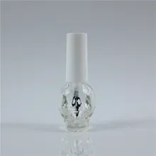 DHL 200 шт./лот 10 мл Череп Прозрачный, Нейл-арт, крышка, пустые косметические контейнеры Стекло пустые емкости для лака