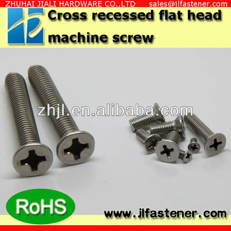 

(50 pc/lot) M1.6,M2,M2.5,M3,M4 *L =4~50mm DIN965 Stainless Steel A2 flat head countersunk phillips toy CSK screw