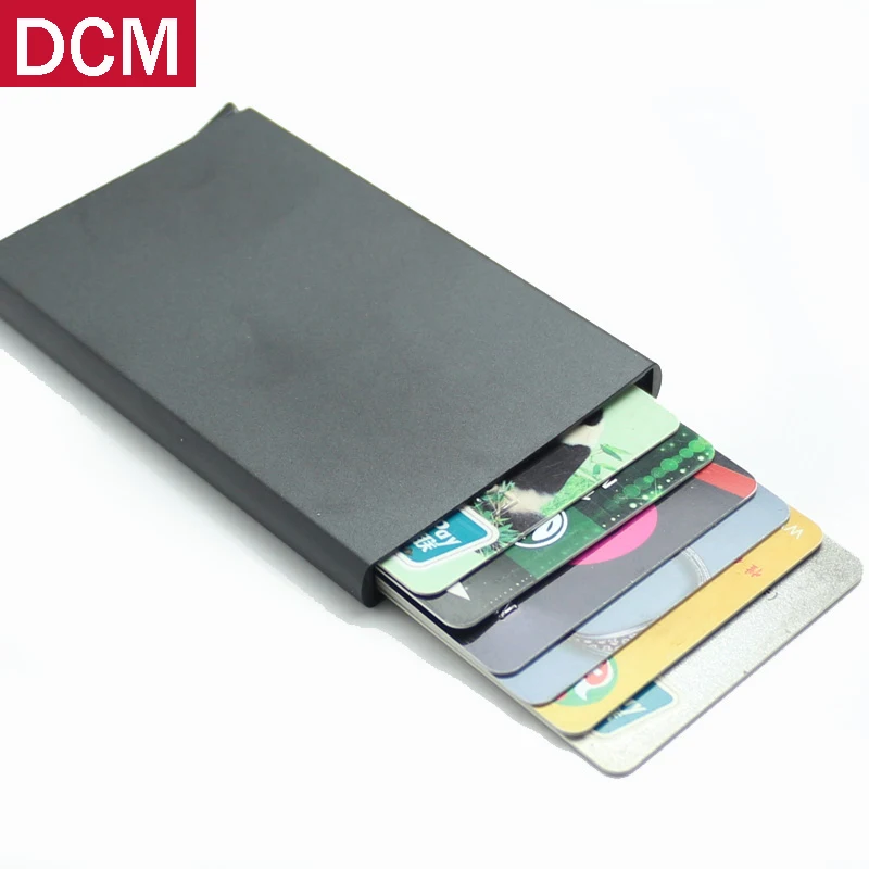 High QualitId metal credit card holder Automatic pop up aluminum wallet Antitheft Rfid Blocking ...