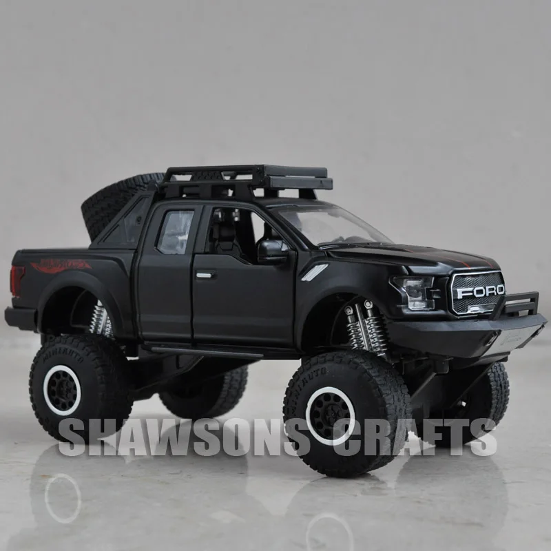 

1:32 Diecast Car Model Toys F150 Raptor Monster Pickup Truck Replica with Sound & Light