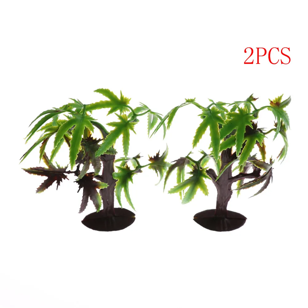

2pcs Home Decor Mini Tree Fairy Garden Miniatures Micro Landscape Maple Tree Crafts Figurine Garden Terrarium Ornaments