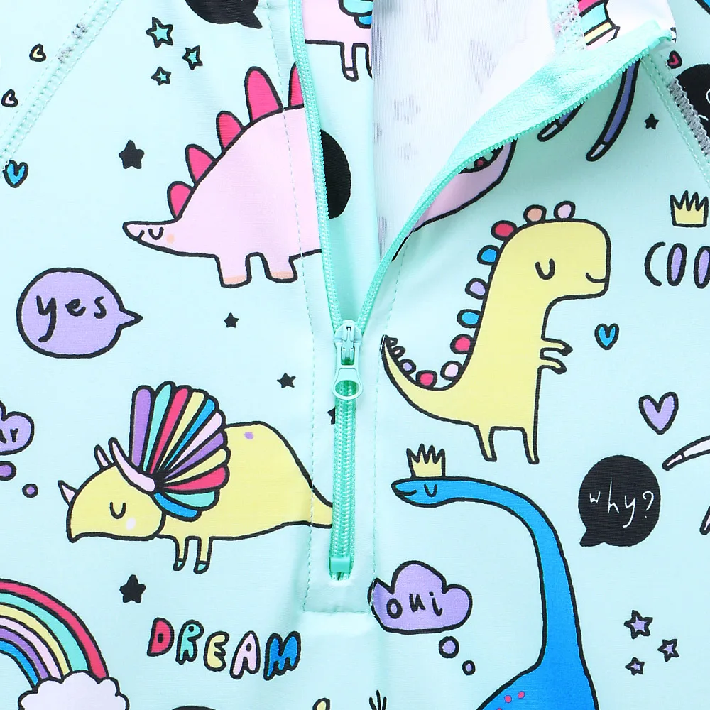 BAOHULU для маленьких мальчиков купальник с изображением динозавра с длинным рукавом Дети Купальники малышек одна деталь купальник рашгарды дети пляж