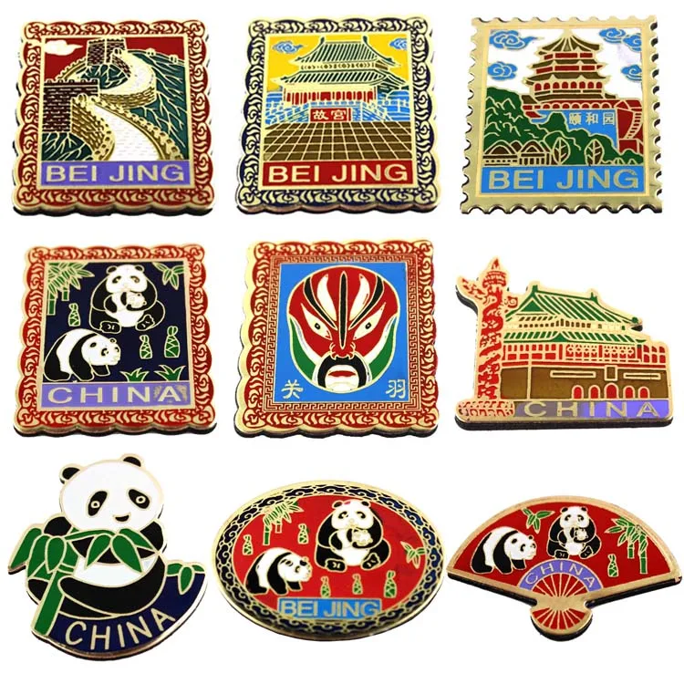 Handmade Metal Souvenir Fridge Cloisonne Craft China Culture Refrigerator