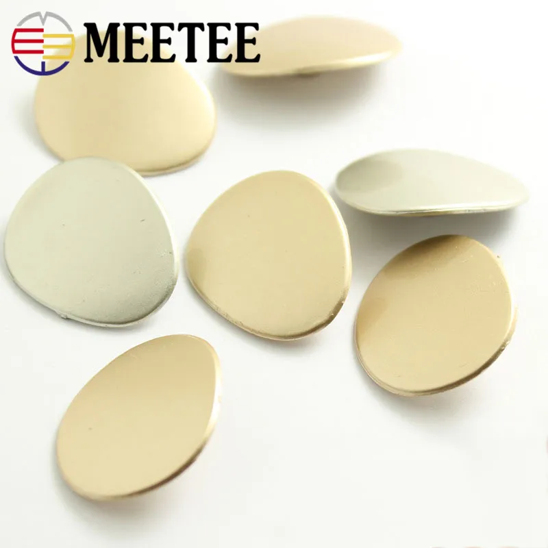 Meetee-10pcs-High-grade-metal-decorative-buttons-wholesale-flat-leaf-style-woolen-coat-windbreaker-buttons-D2