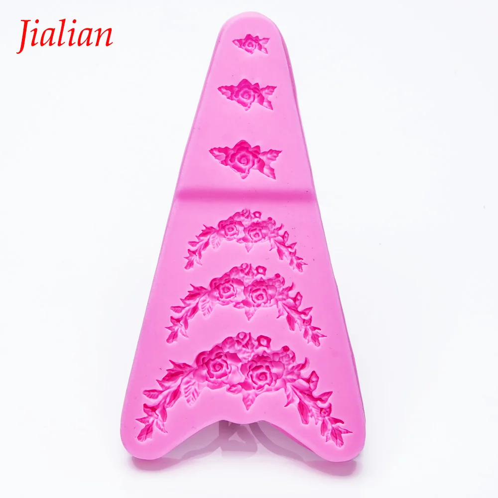 

Angel Wings Food grade fondant cake silicone mold DIY Flower shaped for Reverse forming chocolate kitchen decoration tools F0993