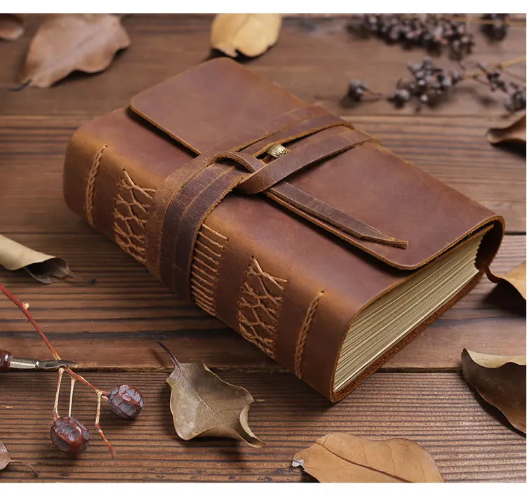 

Leather Traveler Notebook Planner Creative DIY Retro Travel Magazine Notebook Record Daily Memo Notebook High-end Business Gift