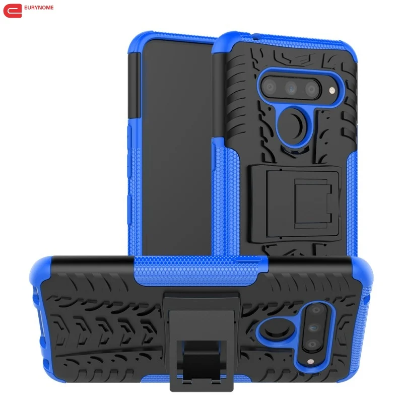 

Case For LG V50 Thinq G8 Case Armor Stand Hard Plastic with Silicone Heavy Duty ShockProof Cover for LG G8 Thinq V50 Case