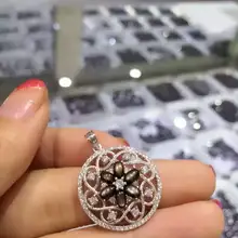 Естественный звездный свет Сапфировая подвеска 925 серебро натуральный драгоценный камень кулон ожерелье Модные Элегантные листья женские ювелирные изделия