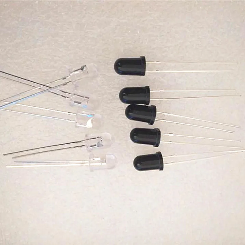 20 Pair/lot 5mm 940nm Infrared IR LED Emitter and Receiver Assorted Led Light Diodes 20 Pair/lot 5mm 940nm Infrared IR LED Emitter and Receiver Assorted Led Light Diodes