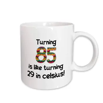

Turning 85 Is Like Turning 29 in Celsius Humorous 85Th Birthday Gift Ceramic Mug, 11-Ounce
