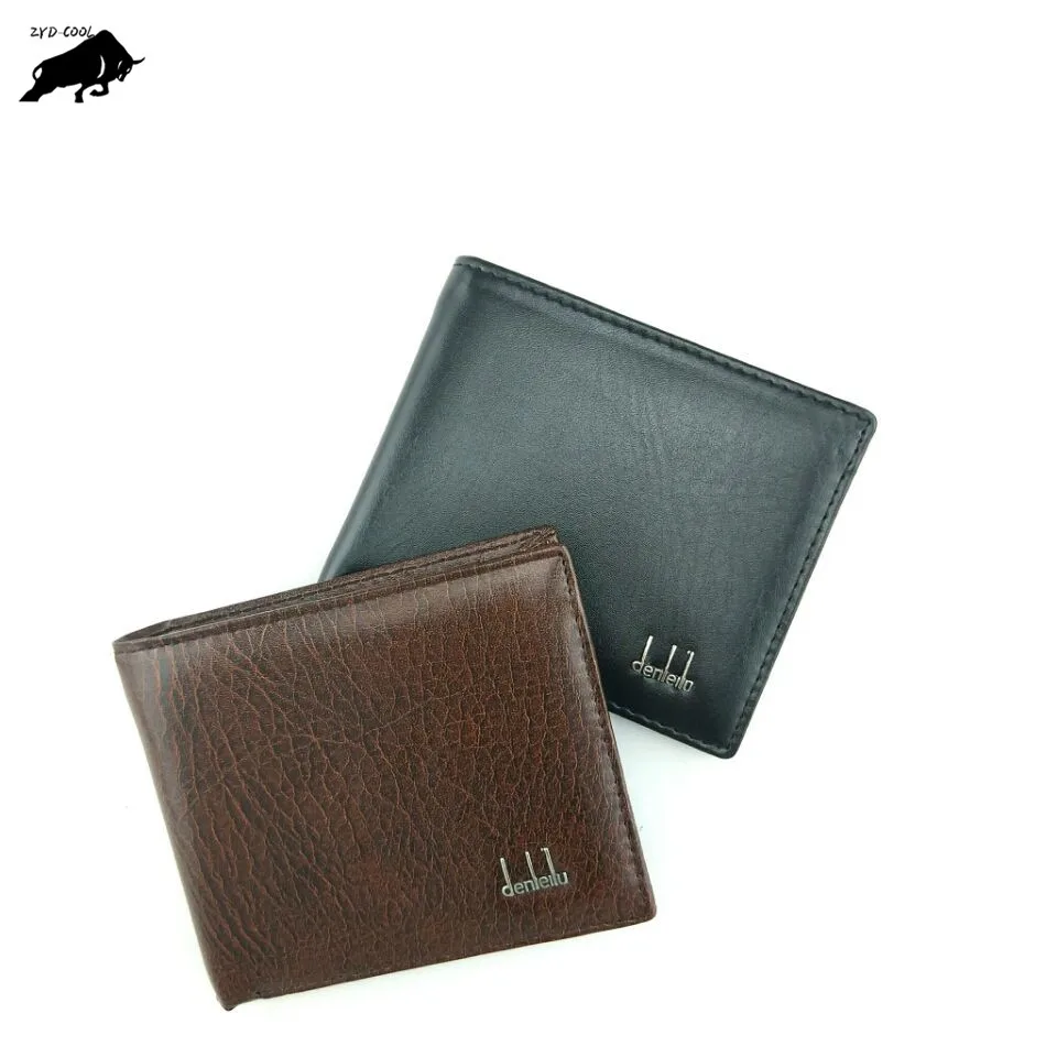 ZYD-COOL 2017 PU Leather Dollar Price Pattern Designer Men's Wallets Casual Credit Card Holder Purse Wallet for Men Coin Purse