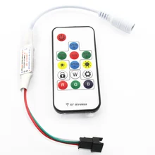 SP103E Mini RF Controller With 14 Keys Wireless Remote For WS2811/WS2812 LED Strip Light DC5V/12V Colourful (C5)