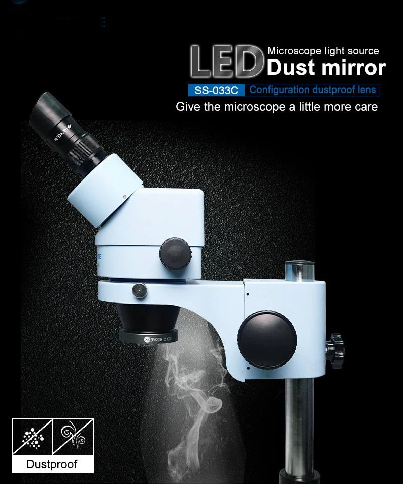 Jyrkior SS-033C микроскоп 36 светодиодный белый светильник пылезащитное зеркало защита от дыма увеличительное стекло