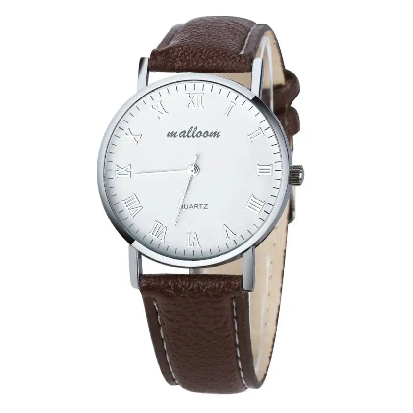 

Malloom 2016 New Brand Luxury Leather Band Watches Mens Analog Men's Watch  Round Case Men Wrist Watch Relogios Masculinos #25