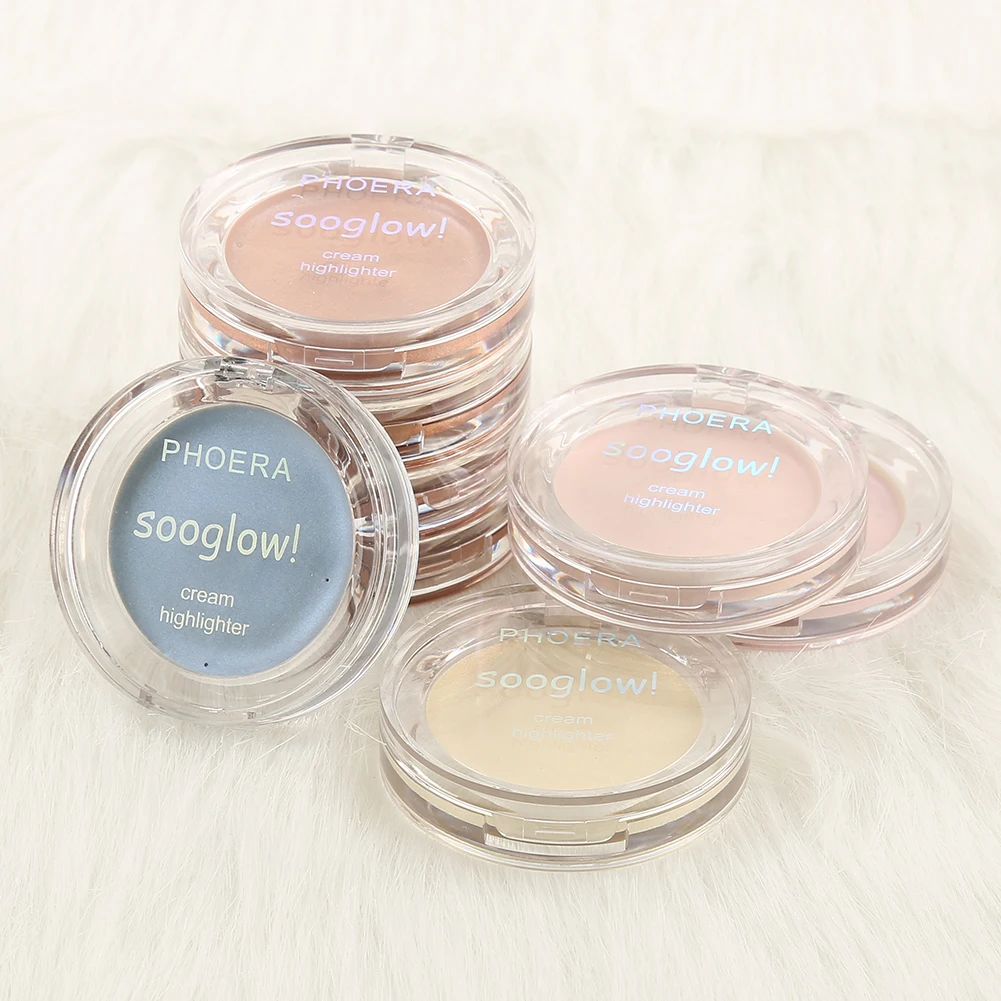 PHOERA Illumination Face Highlighter Cream Shimmer Contouring Makeup Highlight 8 Colors Brighten Face Glow Bronze BTZ1 TSLM2 - Image 2
