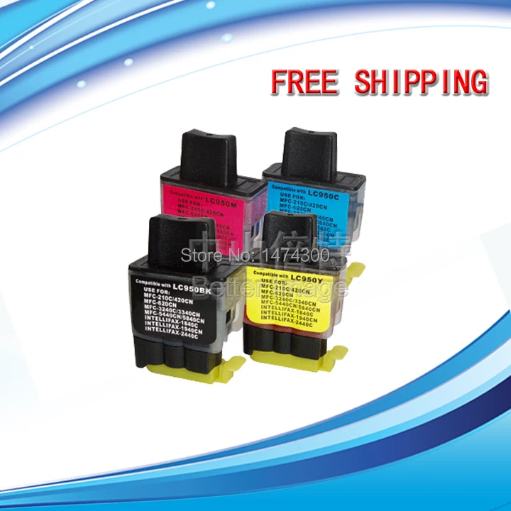 

XIMO 5 PCS Compatible Ink Cartridge Set LC09 LC41 LC47 LC900 LC950, 1bk+1set