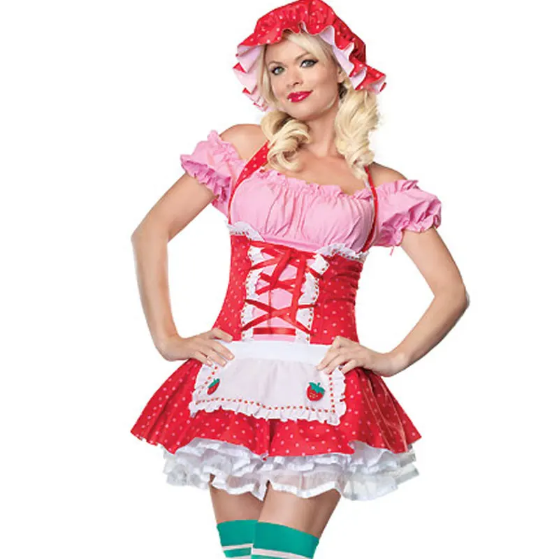 sexy pink little hood style maid costume,lovely girls france maid