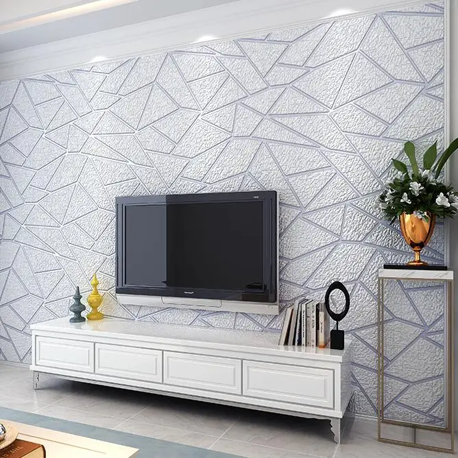 جودة عالية سميكة توافد الحديثة الهندسة 3d للجدران لفات ورق الحائط ديكور المنزل ل غرفة المعيشة أريكة التلفزيون خلفية