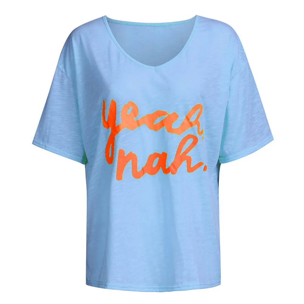 2019 women's casual letter print tops and blouses summer sexy short-sleeved beach top summer blouses et chemisiers femme 40J12 (8)