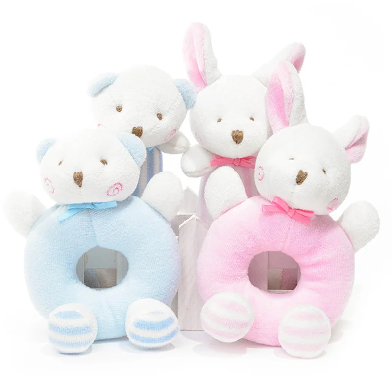 Милая погремушка для новорожденного игрушка Медведь Кролик ребенок мальчик девочка кровать коляска игрушки Малыши детская кроватка мобильные, музыкальные игрушки 0-12 месяцев