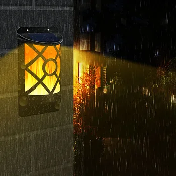 

Flame Light Solar Powered Wall Lights 66 LED Torch Light Waterproof Decorative Landscape Wall Light for Pathway Courtyard Hot