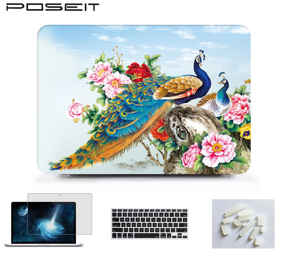 

For Apple MacBook Air 11 A1370 A1465 Retina 12 13Touch Bar 13Matte Hard Case Cover+Keyboard Cover+Screen protector+Dust Plugs