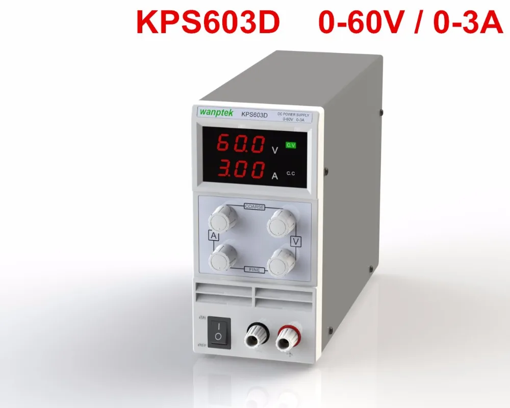 

Блок питания постоянного тока KPS603D 0-60V3A, Регулируемый источник питания