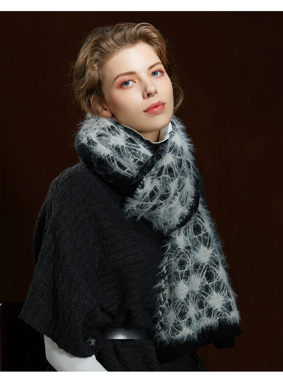 Female Scarfs Winter Wool Scarves For Women Shawl 2019 New Luxury Brand Warm Knitting Tassel Shawl Thicken Ladies Large Scarf (7)