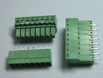 

12 pcs Screw Terminal Block Connector 3.81mm 8 pin/way Green Pluggable Type