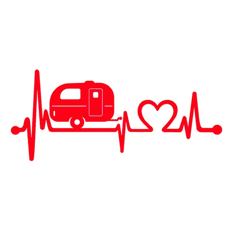 Стикер Caravan Love Heartbeat мультяшный стикер для автомобиля наклейки кемпера кузов