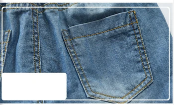 New Summer Children Denim Shorts Fashion Washed Blue Jeans Big Boys Short Pants Kids Teenagers Causal Blue Color trousers BC067 3