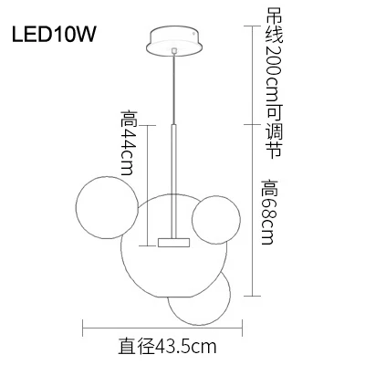 Современные подвесные лампы в Северной Европе, итальянский дизайн, мыльные пузыри, шнур, подвесной светильник, Молекулярный стеклянный шар, Dop светильник, лофт - Цвет корпуса: 4 balls