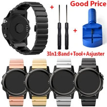 COMLYO роскошный ремешок для часов металлические браслеты классический ремешок из нержавеющей стали для Garmin Band для Garmin Fenix 3 ремешки для часов четыре цвета