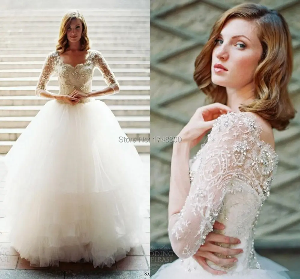 Wedding Discount Bridal Gowns online get cheap runway wedding gowns aliexpress com alibaba group whole crystal half sleeve sheer tulle dress romantic sexy pure gown back see