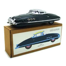 1 unid/caja de cuerda de juguete de hojalata de la infancia de los coches de la vendimia de la colección de Artesanías hechas a mano de la figura de Metal regalo de cuerda Juguetes