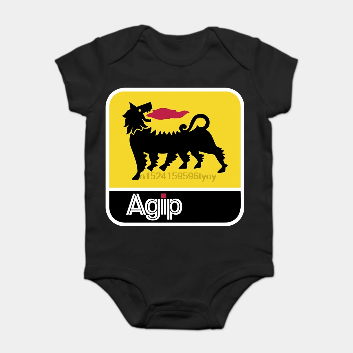 

Baby Onesie Baby Bodysuits kid t shirt New ANI ENI AGIP Lubricants Racing Logo Black t shirt