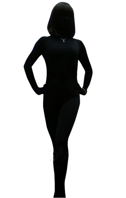 (FZS078) фетиш одежда боди Zentai женские/мужские черные лайкра спандекс сексуальные