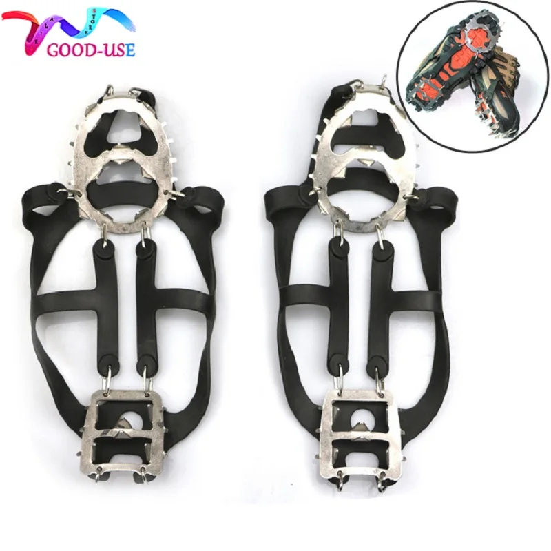 18 الأسنان المضادة للانزلاق القابض الجليد الرياضة المشي تسلق اكسسوارات المرابط حذاء التمهيد القبضات كلاب لرفع الأثقال سلسلة سبايك الثلوج 2 ق... 18 الأسنان المضادة للانزلاق القابض الجليد الرياضة المشي تسلق اكسسوارات المرابط حذاء التمهيد القبضات كلاب لرفع الأثقال سلسلة سبايك الثلوج 2 ق...